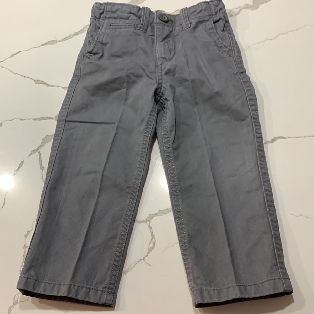 Baby GAP Toddler Boys Lived -in Gray Casual Dress Pants Grey Size 2T
